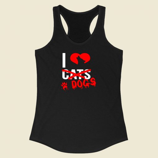 I Love Dogs Racerback Tank Top Style