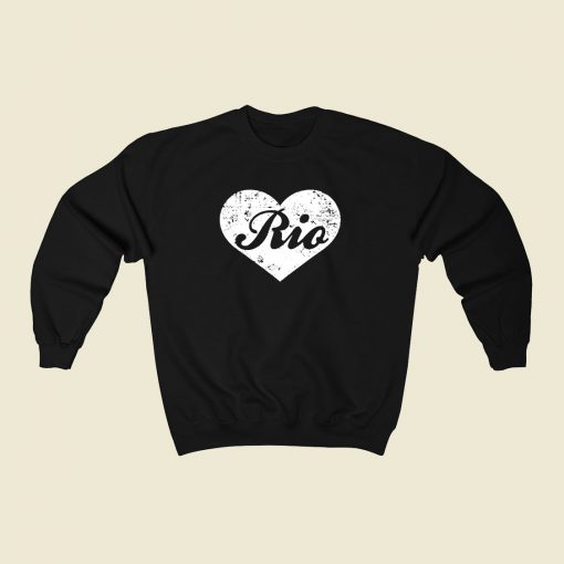 I Love Rio 80s Fashionable Sweatshirt