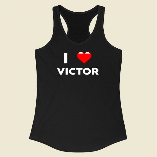 I Love Victor Racerback Tank Top Style