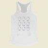 Ice Bear Moods Women Racerback Tank Top