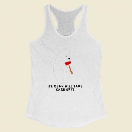 Ice Bear Women Racerback Tank Top