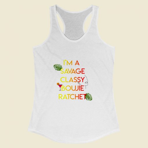 Im A Savage Women Racerback Tank Top