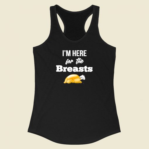 Im Here The Breasts Racerback Tank Top Style