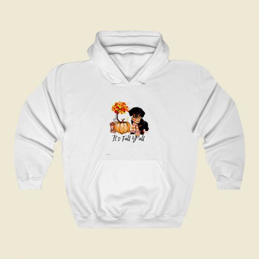 Its Fall Yall Dachshund Dog Halloween Street Hoodie Style