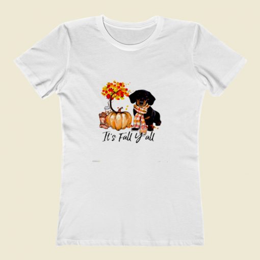 Its Fall Yall Dachshund Dog Halloween Women T Shirt Style