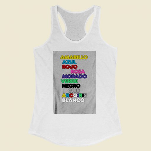 J Balvin Colores Women Racerback Tank Top