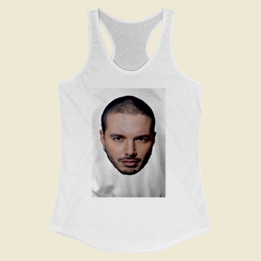 J Balvin Face Women Racerback Tank Top