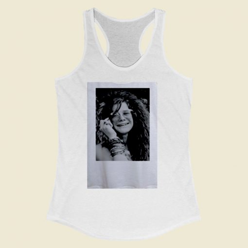 Janis Joplin Photos Women Racerback Tank Top