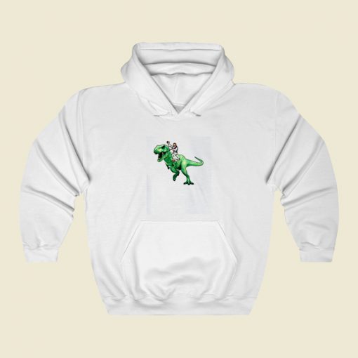 Jesus Riding A Dinosaur Street Hoodie Style