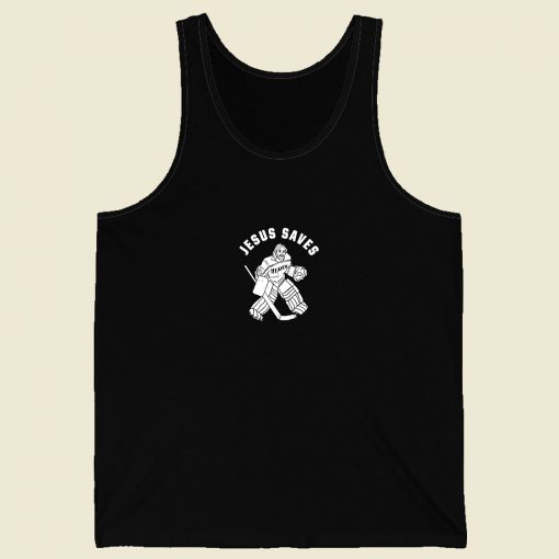 Jesus Saves Hockey Men Tank Top