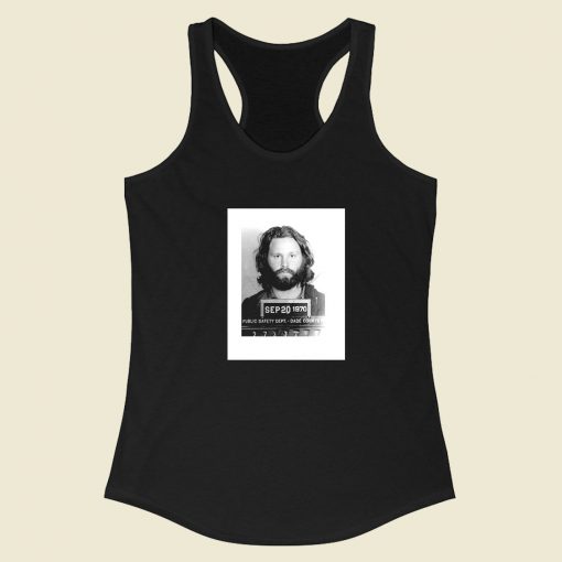 Jim Morrison Mugshot Racerback Tank Top Style