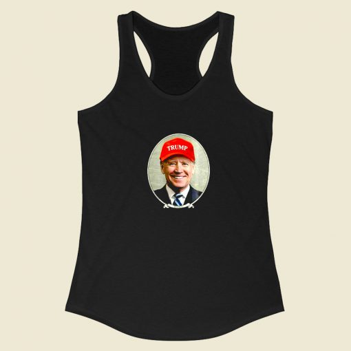 Joe Biden Wearing Hat Racerback Tank Top Style