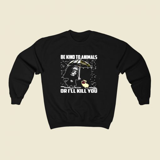 John Wick Be Kind To Animals 80s Fashionable Sweatshirt