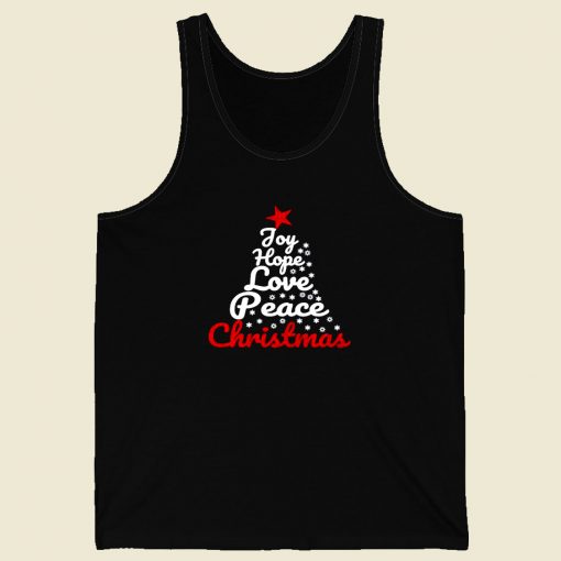 Joy Hope Love Peace Christmas Men Tank Top