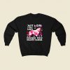 Just A Girl Who Loves Cavalier King 80s Fashionable Sweatshirt