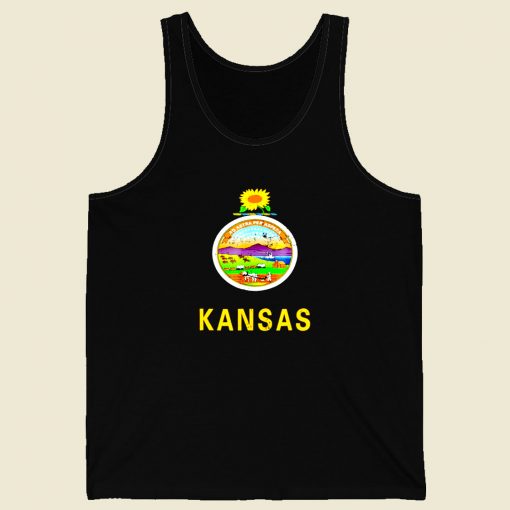 Kansas Flag Men Tank Top