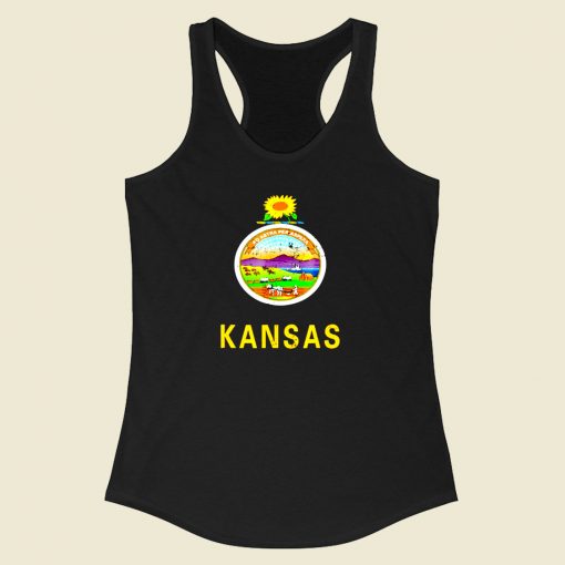 Kansas Flag Racerback Tank Top Style