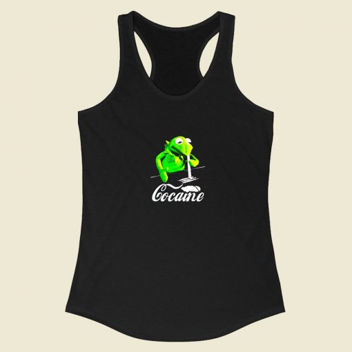 Kermit The Frog Doing Coke Racerback Tank Top Style