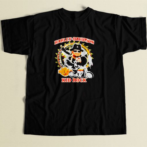 Kid Rock Harley Davidson 80s Men T Shirt