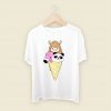 Kids Funny Ice Cream Flamingo Panda Llama Icecream Men T Shirt Style