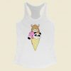 Kids Funny Ice Cream Flamingo Panda Llama Icecream Women Racerback Tank Top