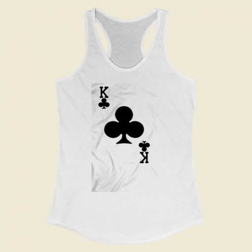 King Of Clubs Card Women Racerback Tank Top