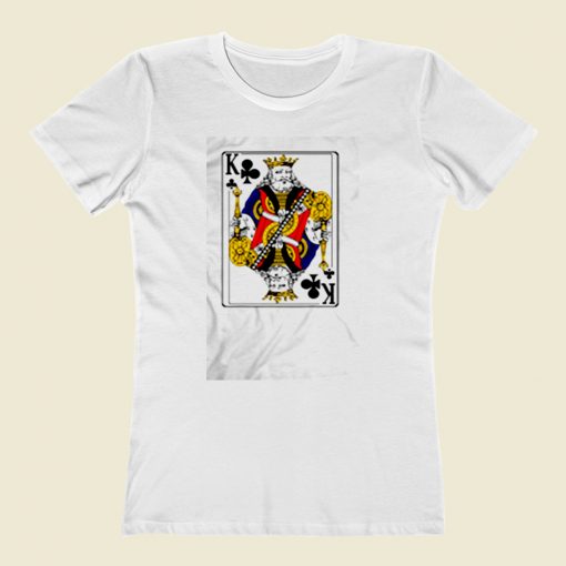 King Of Clubs Playing Card Women T Shirt Style