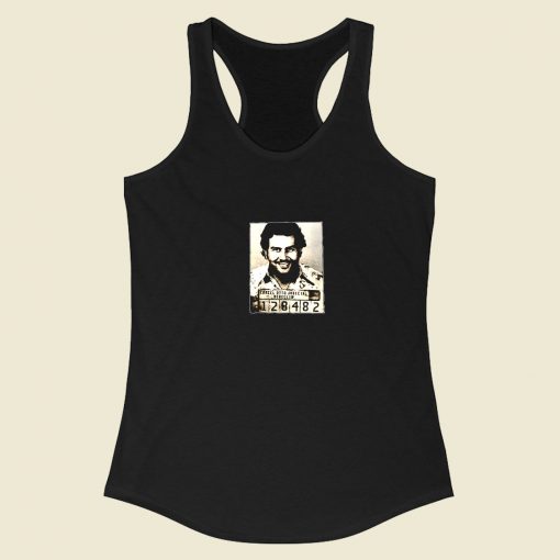 King Size Pablo Escobar Mugshot Racerback Tank Top Style