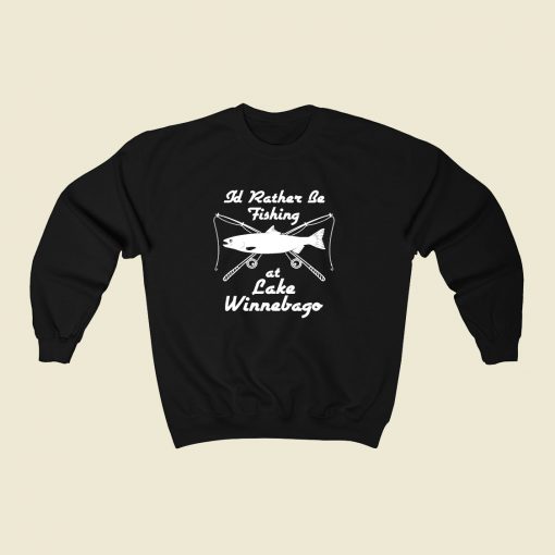 Lake Winnebago Fishing 80s Fashionable Sweatshirt