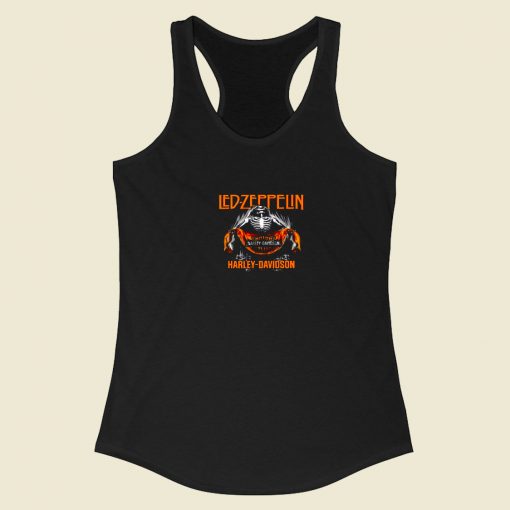 Led Zeppelin Skull Motor Harley Davidson Racerback Tank Top Style