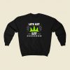 Lets Get Lit Funny Christmas Tree 80s Fashionable Sweatshirt