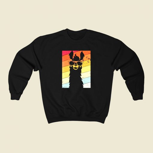 Llama 80s Fashionable Sweatshirt