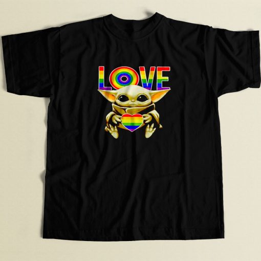 Love Baby Yoda 80s Men T Shirt