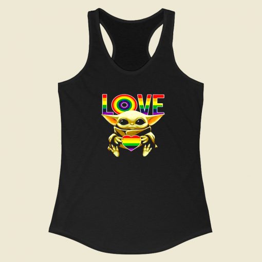 Love Baby Yoda Racerback Tank Top Style