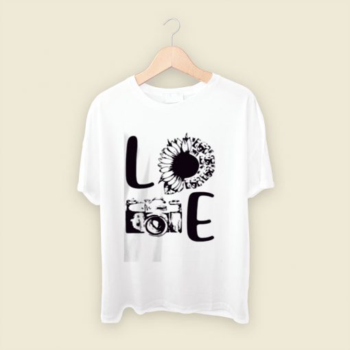 Love Camera Sunflower Men T Shirt Style