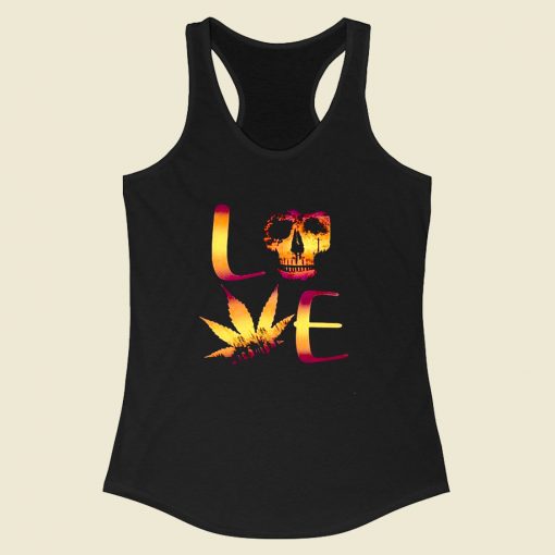 Love Weed Cannabis Racerback Tank Top Style