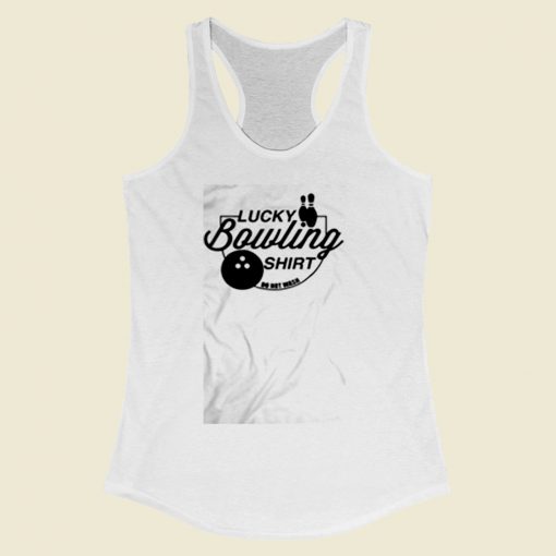 Lucky Bowling Women Racerback Tank Top