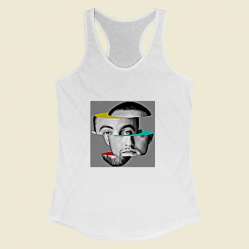 Mac Miller Head Women Racerback Tank Top