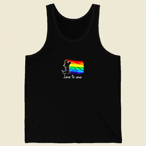 Mickey Mouse Lgbt Pride Love Is Love Men Tank Top