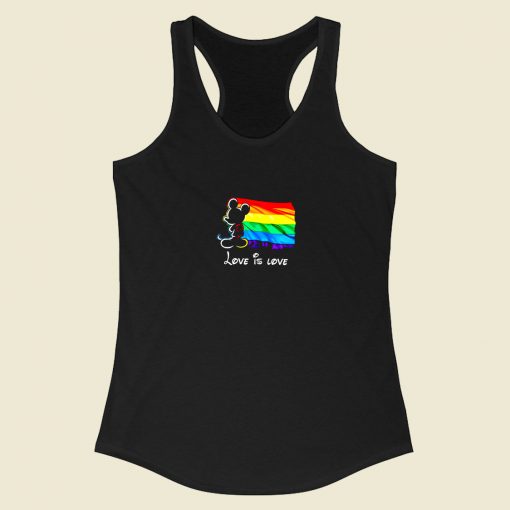 Mickey Mouse Lgbt Pride Love Is Love Racerback Tank Top Style