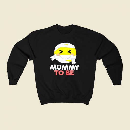 Mummy Emoji Pregnancy 80s Fashionable Sweatshirt