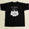 My Favorite Spirit Is Gin 80s Men T Shirt