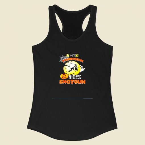 My Pomeranian Rides Shotgun Racerback Tank Top Style