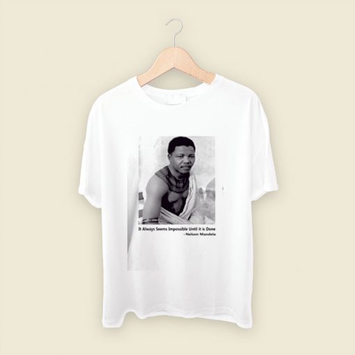 Nelson Mandela Quote And Photo Men T Shirt Style