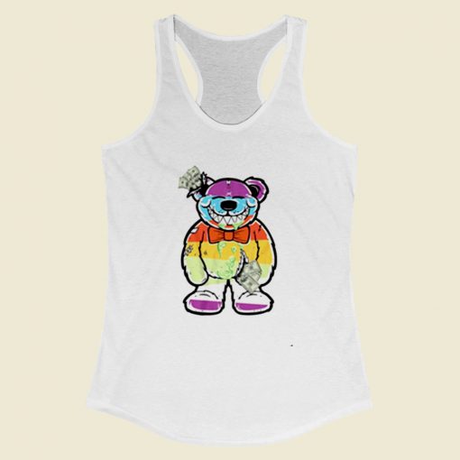 New Tattered Teddy Women Racerback Tank Top