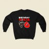 Ninja Birthday 80s Fashionable Sweatshirt