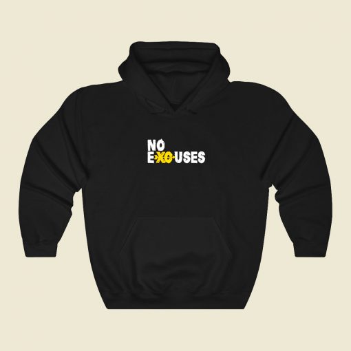 No Excuses 80s Hoodie Fashion