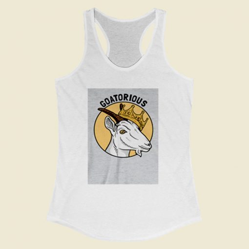 Notorious Goat Hip Hop Rap Funny Women Racerback Tank Top