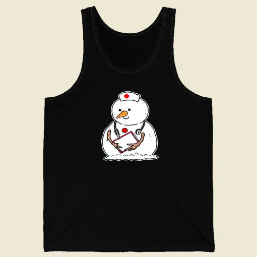 Nurse Snowman Men Tank Top