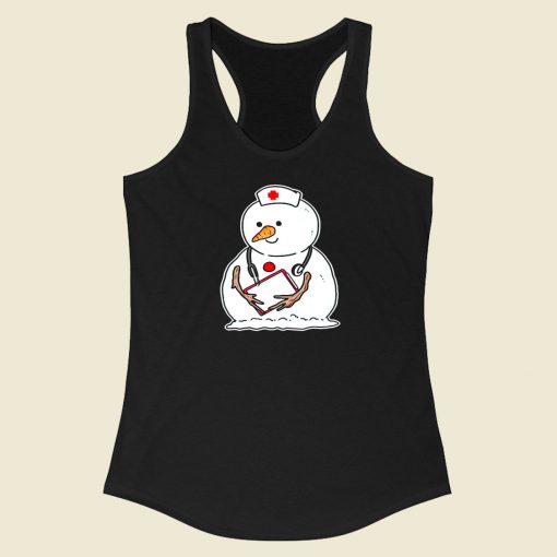 Nurse Snowman Racerback Tank Top Style